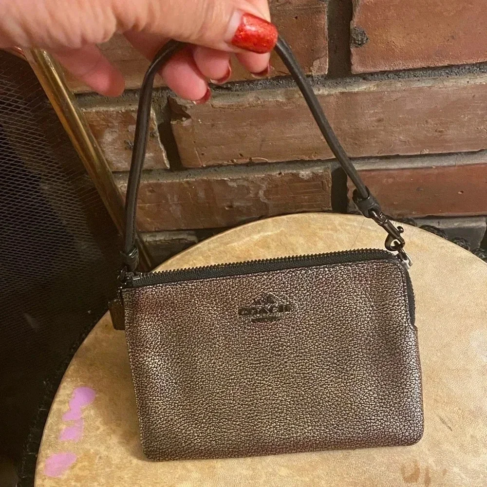 Coach Leather Wristlet
